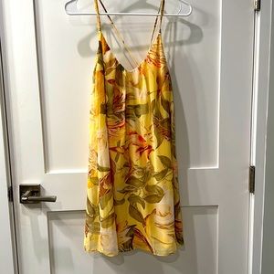 Bright floral chiffon dress